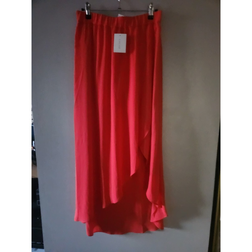 Cache orange midi skirt S NwT